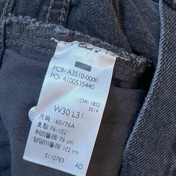 Levi's Women '94 Baggy Relaxed Wide Leg Zip Fly Jeans 30x31 Black Retro Grunge - Picture 5 of 7